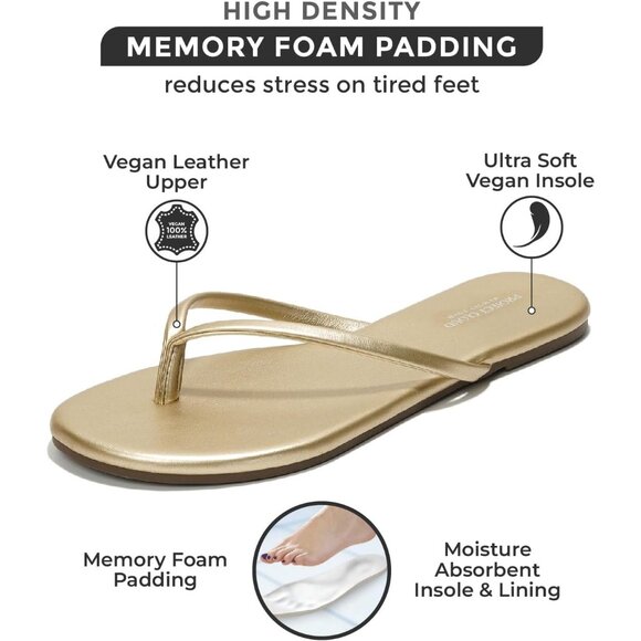 m_6911caafe9c77d39f588ff30.jpeg ⚡Women\'s Gold Memory Foam Flats Summer Vegan Leather Lightweight Slip On